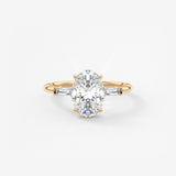 Oval Three Stone Lab Grown Diamond Engagement Ring