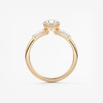 Oval Three Stone Lab Grown Diamond Engagement Ring