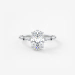 Oval Three Stone Lab Grown Diamond Engagement Ring