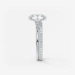 Oval Three Stone Lab Grown Diamond Engagement Ring