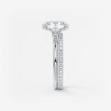 Oval Three Stone Lab Grown Diamond Engagement Ring