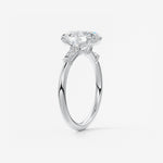 Oval Three Stone Lab Grown Diamond Engagement Ring