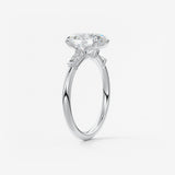 Oval Three Stone Lab Grown Diamond Engagement Ring
