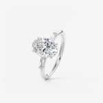 Oval Three Stone Lab Grown Diamond Engagement Ring