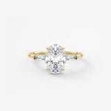 Oval Three Stone Lab Grown Diamond Engagement Ring