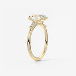 Oval Three Stone Lab Grown Diamond Engagement Ring