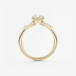 Oval Three Stone Lab Grown Diamond Engagement Ring