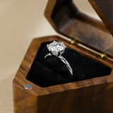 Stunning 1.0 CT Round Moissanite Engagement Ring with Twisted Shank in Solitaire Design 2