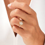 Stunning 1.0-2.0 CT Oval Moissanite Engagement Ring with Halo & Pave Design 8