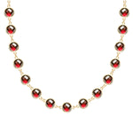 15.38 TCW Round Garnet Lab Made Diamond- January Birthstone Necklace 1