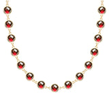 15.38 TCW Round Garnet Lab Made Diamond- January Birthstone Necklace 1