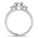 Stunning 0.50-1.50 CT Round Moissanite Engagement Ring With Three Stone & Pave Design 3