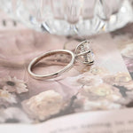 Stunning 3.0 CT Round Moissanite Engagement Ring with Hidden Halo Design 2