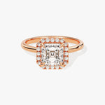 Stunning 1.0-2.0 CT Asscher Moissanite Engagement Ring with Halo Design 5