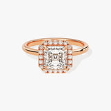 Stunning 1.0-2.0 CT Asscher Moissanite Engagement Ring with Halo Design 5