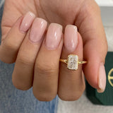 Classic 2.0 CT Radiant Moissanite Engagement Ring with Bezel Design 2