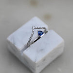 0.225 CT Round Curved CVD EF/VS Diamond Wedding Band 5