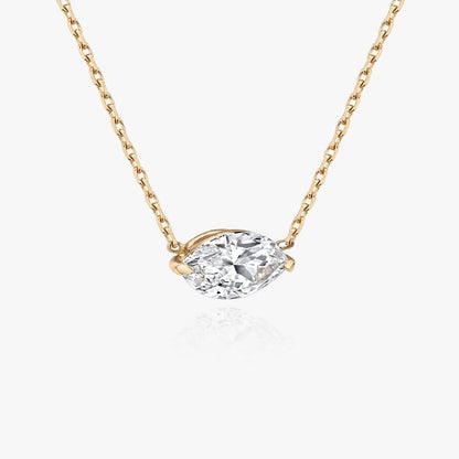 0.25 CT-1.0 CT Marquise Solitaire CVD F/VS Diamond Necklace 5