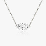 0.25 CT-1.0 CT Marquise Solitaire CVD F/VS Diamond Necklace 1