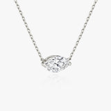 0.25 CT-1.0 CT Marquise Solitaire CVD F/VS Diamond Necklace 2