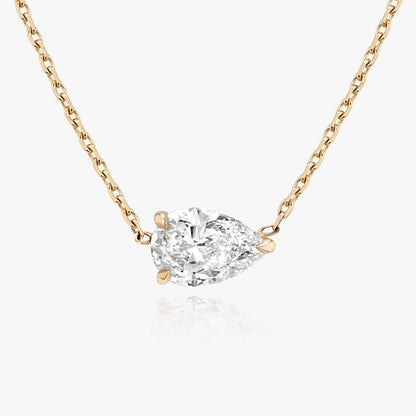 0.25 CT-1.0 CT Pear Solitaire CVD F/VS Diamond Necklace 8