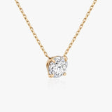 0.25 CT-1.0 CT Round Solitaire CVD F/VS Diamond Necklace 8