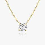 0.25 CT-1.0 CT Round Solitaire CVD F/VS Diamond Necklace 4