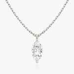 0.25 CT-1.0 CT Marquise Solitaire CVD F/VS Diamond Necklace 1