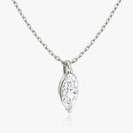 0.25 CT-1.0 CT Marquise Solitaire CVD F/VS Diamond Necklace 2