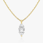 0.25 CT-1.0 CT Marquise Solitaire CVD F/VS Diamond Necklace 4
