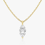 0.25 CT-1.0 CT Marquise Solitaire CVD F/VS Diamond Necklace 4