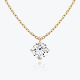 0.25 CT-1.0 CT Round Solitaire CVD F/VS Diamond Necklace 7