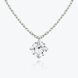 0.25 CT-1.0 CT Round Solitaire CVD F/VS Diamond Necklace 1