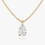 0.25 CT-1.0 CT Pear Solitaire CVD F/VS Diamond Necklace 4