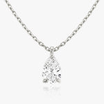 0.25 CT-1.0 CT Pear Solitaire CVD F/VS Diamond Necklace 1
