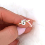 Stunning 0.90 CT Oval Moissanite Engagement Ring With Solitaire Design 4