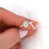 Stunning 0.90 CT Oval Moissanite Engagement Ring With Solitaire Design 4