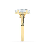 Stunning 3.0 CT Oval Moissanite Engagement Ring with Double Hidden Halo Design 5