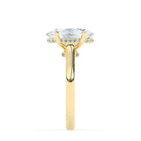 Stunning 3.0 CT Oval Moissanite Engagement Ring with Double Hidden Halo Design 5