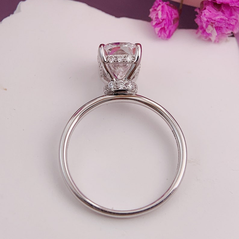 Stunning 2.0 CT Cushion Moissanite Engagement Ring with Solitaire Design 3