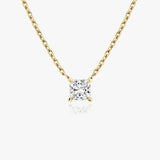 0.25 CT-1.0 CT Princess Solitaire CVD F/VS Diamond Necklace 4