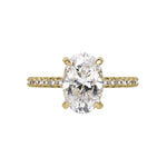 Oval Cut Solitaire Style Cubic Zirconia in 925 Sterling Silver Ring 7