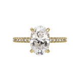 Oval Cut Solitaire Style Cubic Zirconia in 925 Sterling Silver Ring 7