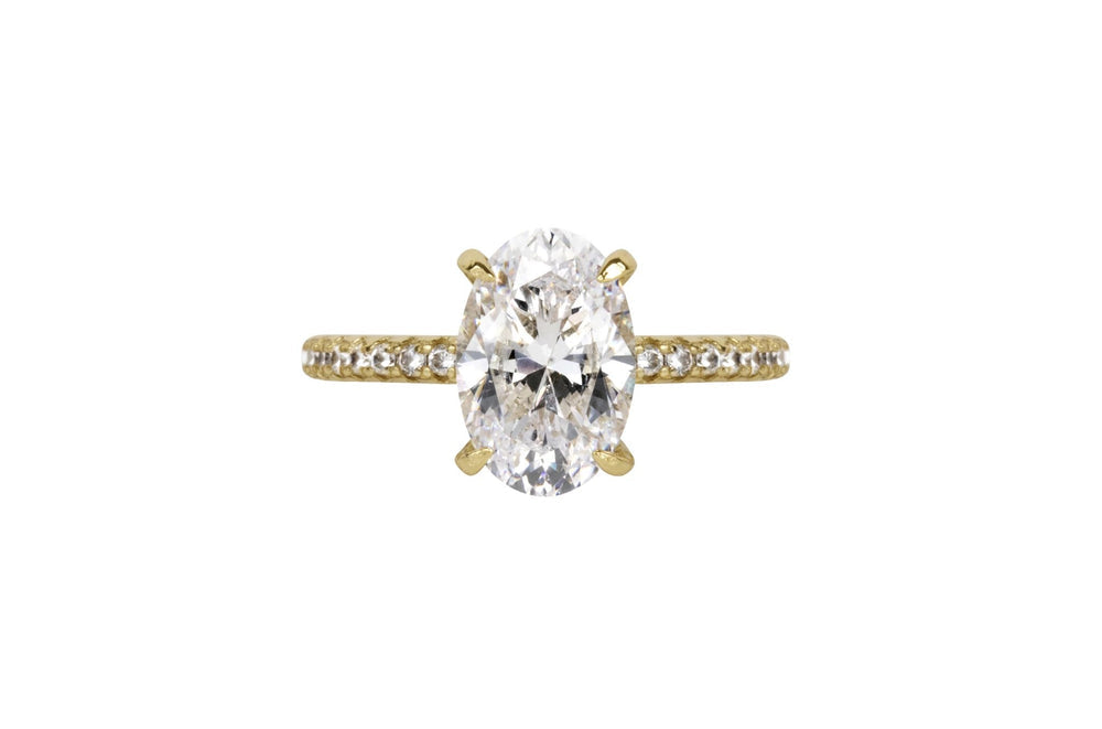 Oval Cut Solitaire Style Cubic Zirconia in 925 Sterling Silver Ring 7