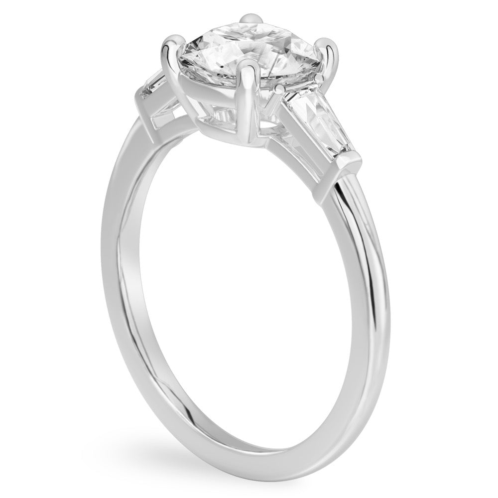 Stunning 0.50-1.50 CT Round Moissanite Engagement Ring With Milgrain Pave Design 3