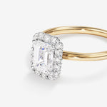 Stunning 1.46 CT Emerald Moissanite Engagement Ring with Halo Design 5