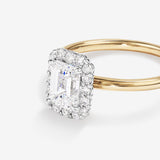Stunning 1.46 CT Emerald Moissanite Engagement Ring with Halo Design 5