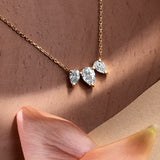 2.0 TC Pear CVD F/VS Diamond Necklace 6