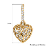 Round Cut Cubic Zirconia in 925 Sterling Silver Earrings 5