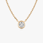 0.10 CT-1.0 CT Round Bezel Solitaire CVD F/VS Diamond Necklace 7